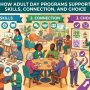 Discover how adult day programs empower individuals through skill-building, meaningful social connection, and personal choice to enhance everyday independence.