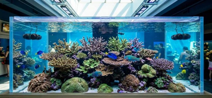 Coral bleaching on a Miami reef during warm ocean conditions
