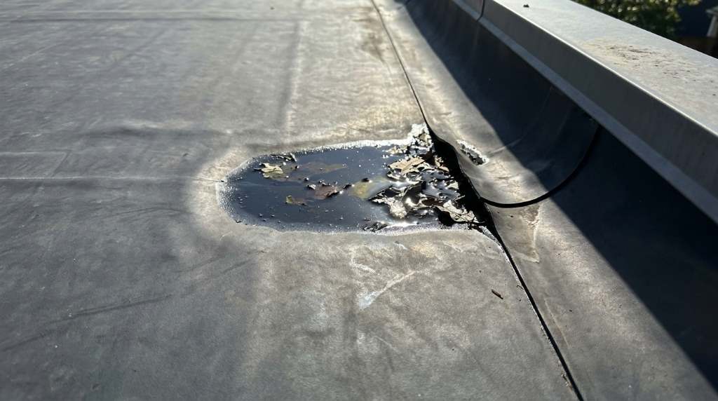 Roof inspection for commercial building water damage