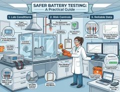 Discover best practices for safer battery testing. Master lab conditions, implement key risk controls, and capture reliable performance data in this practical guide.